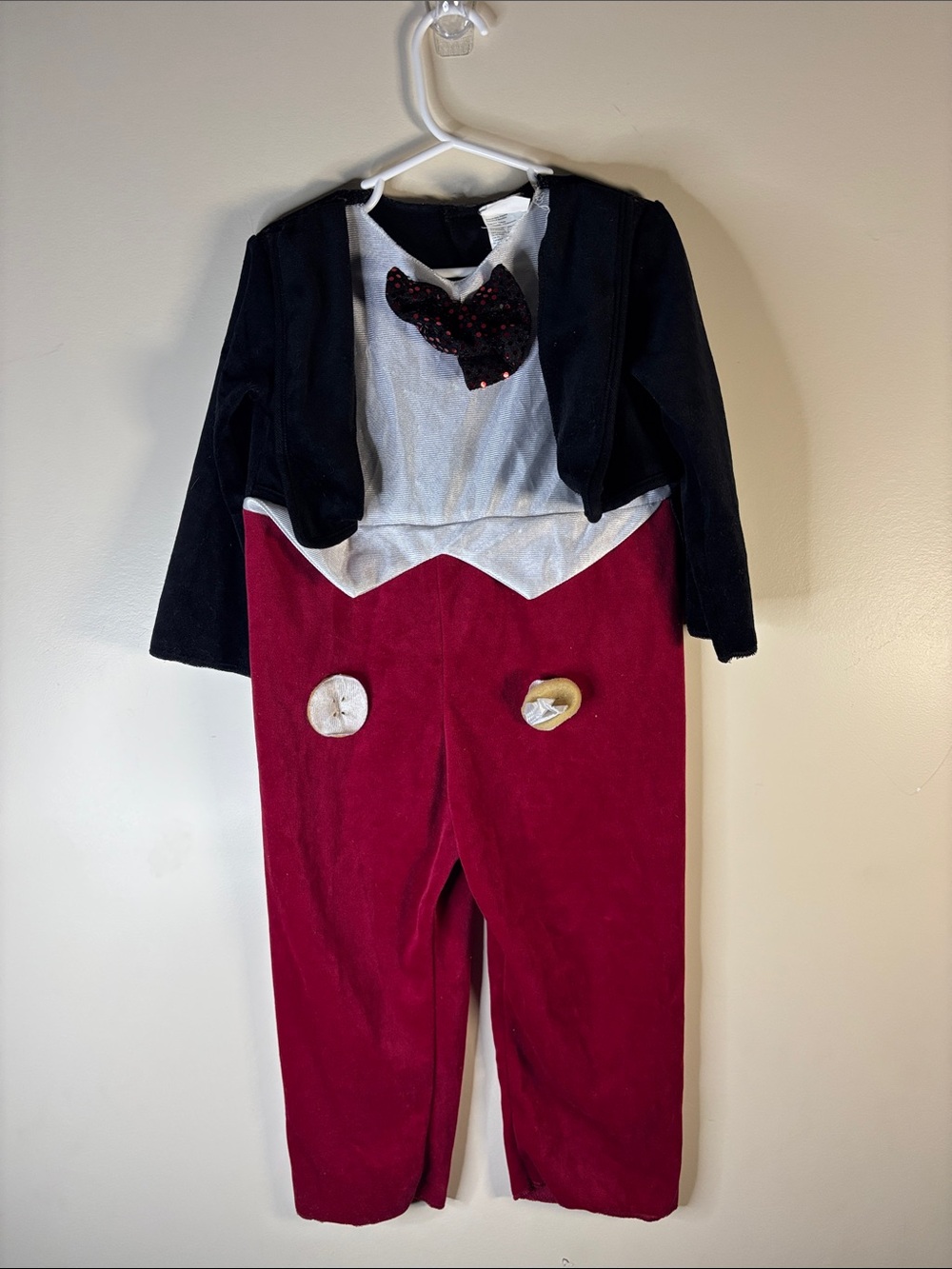 Disguise Kids Black, Red and White Classic Mouse Costume
